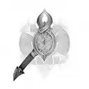 Viking sword tattoo design idea