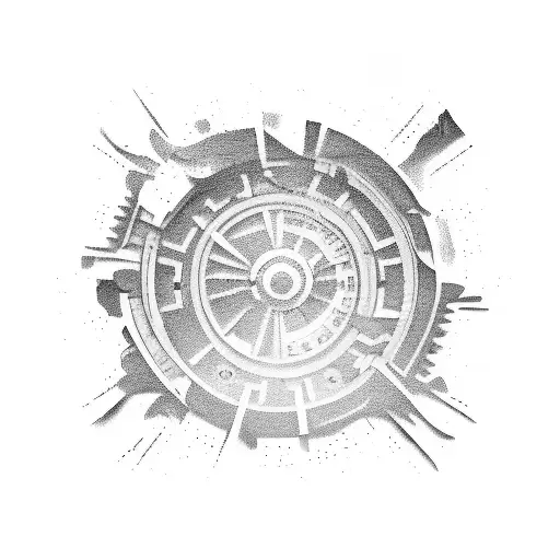 oil field tattoo design idea