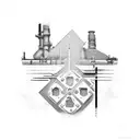 oil field tattoo design idea