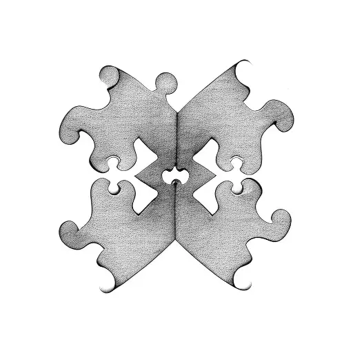 Love Puzzle Piece tattoo design idea
