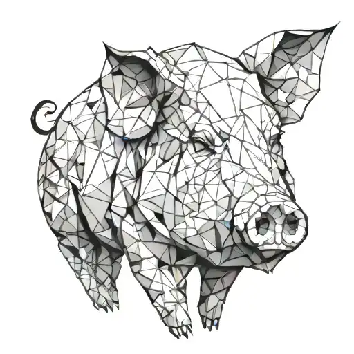 pig tattoo design idea