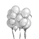 Balloons with the word lost tattoo design idea