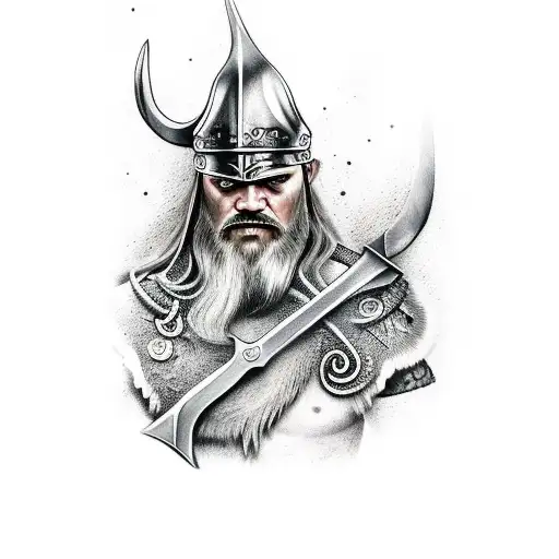 viking odin with raven arm tattoo tattoo design idea