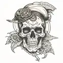 US Marine clock skull quote about "leaving here better than we found it" artist  tattoo design idea