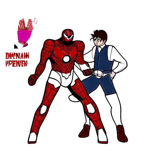 ironman and spiderman tattoo design idea