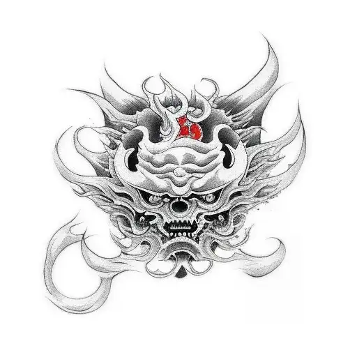 demonio chino tattoo design idea