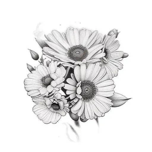 cachorro yorkshire com flores  tattoo design idea