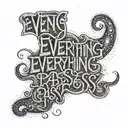 Phrase “Everything passes” tattoo design idea