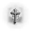  Cross with heart tattoo design idea