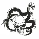 skull, scorpion and snake tattoo design idea