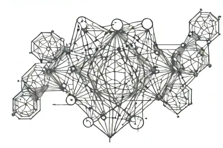 simple dmt molecule diagram transformed tattoo design idea