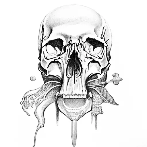 books skull crystal alchemy raven tattoo design idea