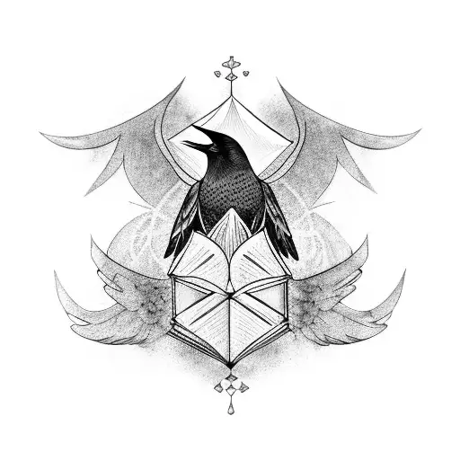 books crystal alchemy raven tattoo design idea