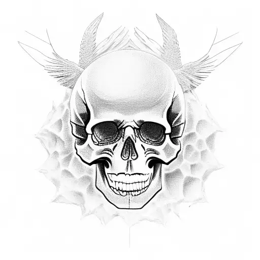 books skull crystal alchemy raven tattoo design idea