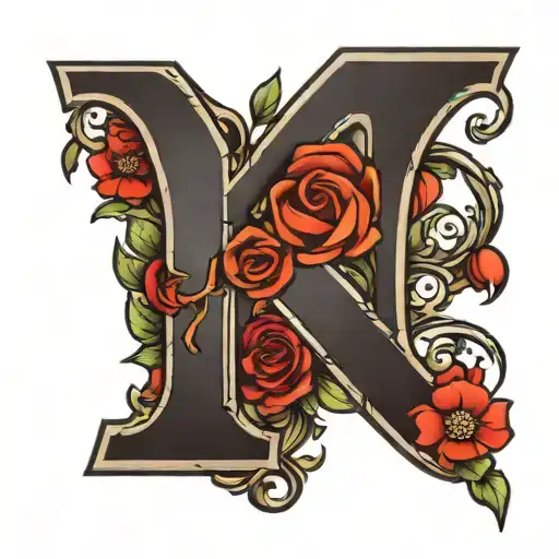 the letter t and j  tattoo design idea