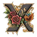 the letter t and j  tattoo design idea