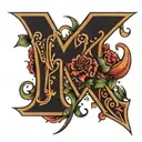 the letter t and j  tattoo design idea