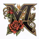 the letter t and j  tattoo design idea