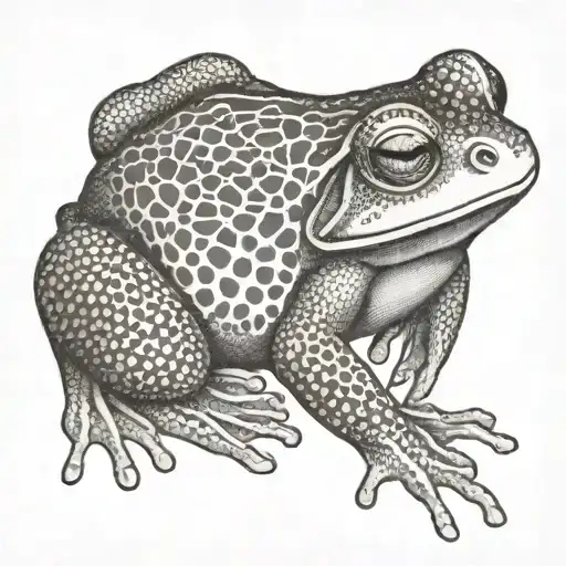 Japanese frog meditation  tattoo design idea