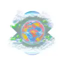 flat earthing tattoo design idea