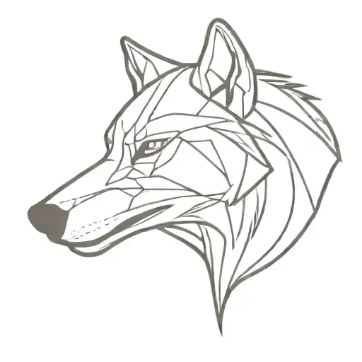 angry wolf tattoo design idea