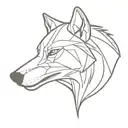 angry wolf tattoo design idea