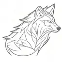 angry wolf tattoo design idea