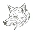 angry wolf tattoo design idea
