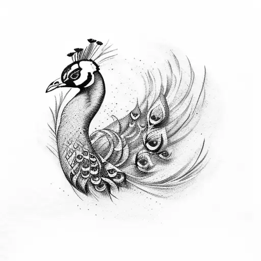 Peacock tattoo design idea