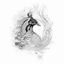 Peacock tattoo design idea