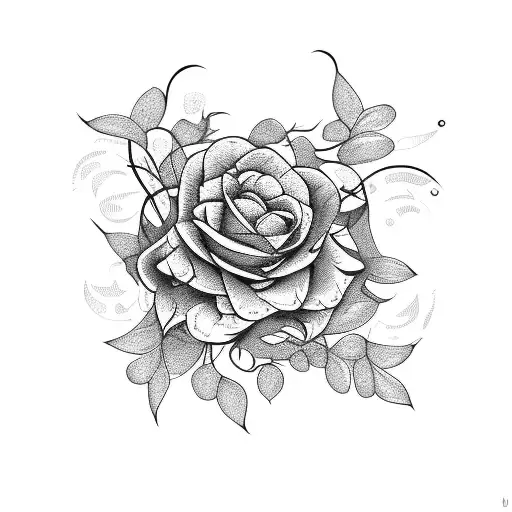 v at neck going to straight line down the bellying button, but vines and flowers instead of lines tattoo design idea