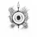 typography of set your heart ablaze in flames tattoo design idea