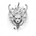 typography of set your heart ablaze in flames tattoo design idea