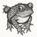 toad jumping tattoo design idea