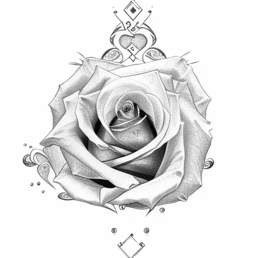 irish rose tattoo design idea