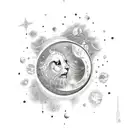 moon stars winchimes vibe tattoo design idea