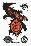 elsecaller glyph from stormlight archive with "life before death strength before weaknees journey before destination"  tattoo design idea