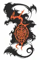 elsecaller glyph from stormlight archive with "life before death strength before weaknees journey before destination"  tattoo design idea