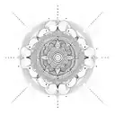 Mandala circular con corazones tattoo design idea