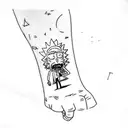 rick and morty tattoo design idea