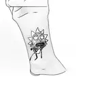 rick and morty tattoo design idea