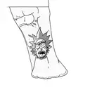 rick and morty tattoo design idea