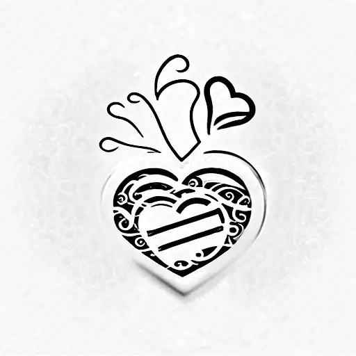A heart-shaped lock with each child's name engraved on it, symbolizing the love and protection you have for them tattoo design idea