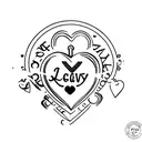 A heart-shaped lock with each child's name engraved on it, symbolizing the love and protection you have for them tattoo design idea