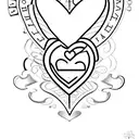 A heart-shaped lock with each child's name engraved on it, symbolizing the love and protection you have for them tattoo design idea