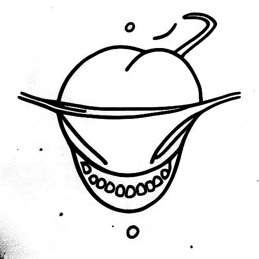 alien at school tattoo design idea