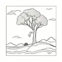 a tree comin from dominican republic island, the tree has hearts tattoo design idea