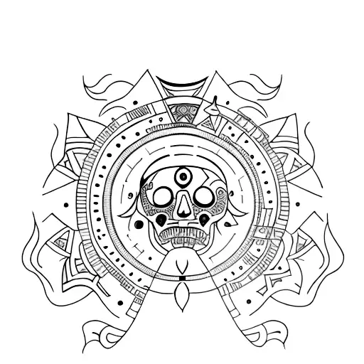 maya calendar tattoo design idea