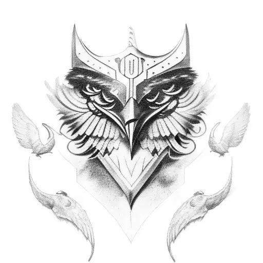 ravens of odin tattoo design idea