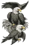 eagle and dragon tattoo design idea
